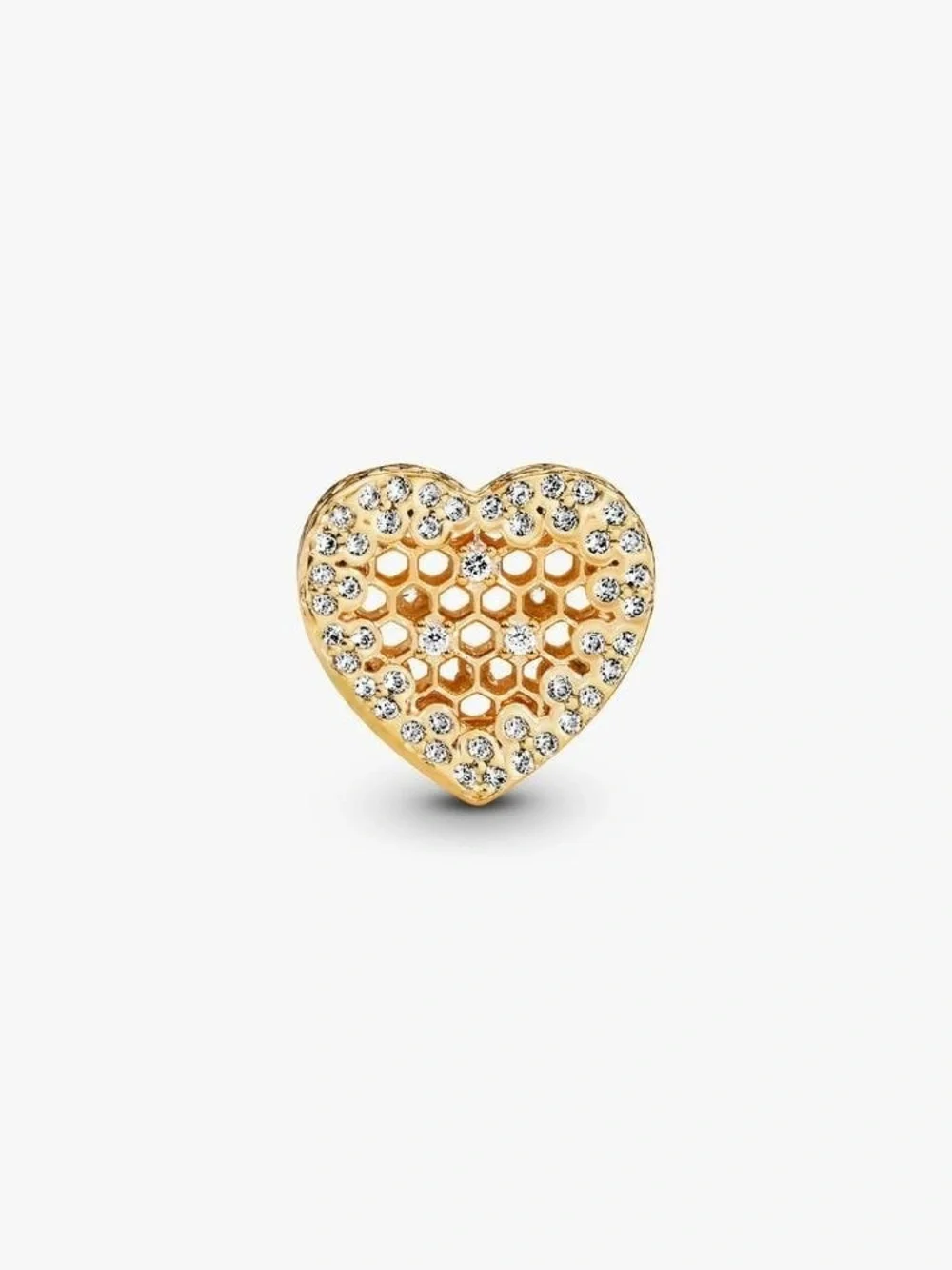 Pandora Heart Honeycomb Lace Charm